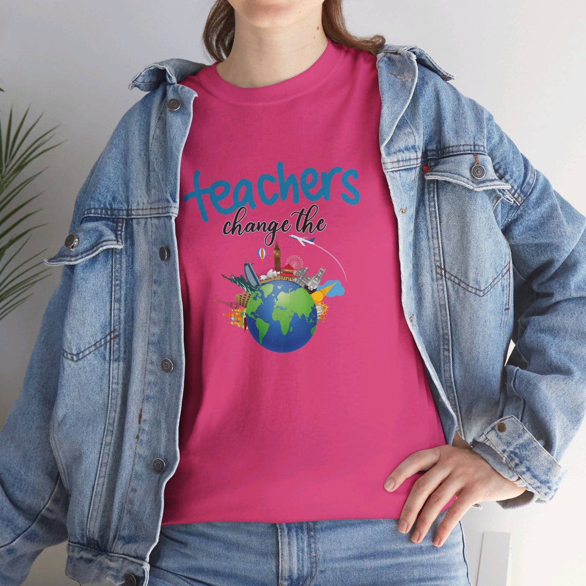 Teachers Changes the World, Crewneck Tshirt