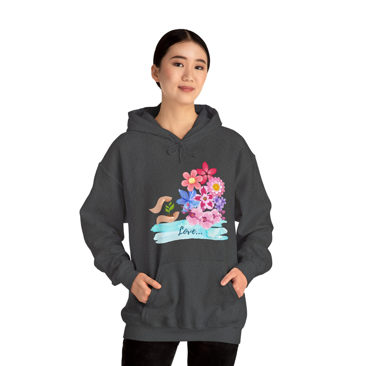 Flower Hooded Sweatshirt