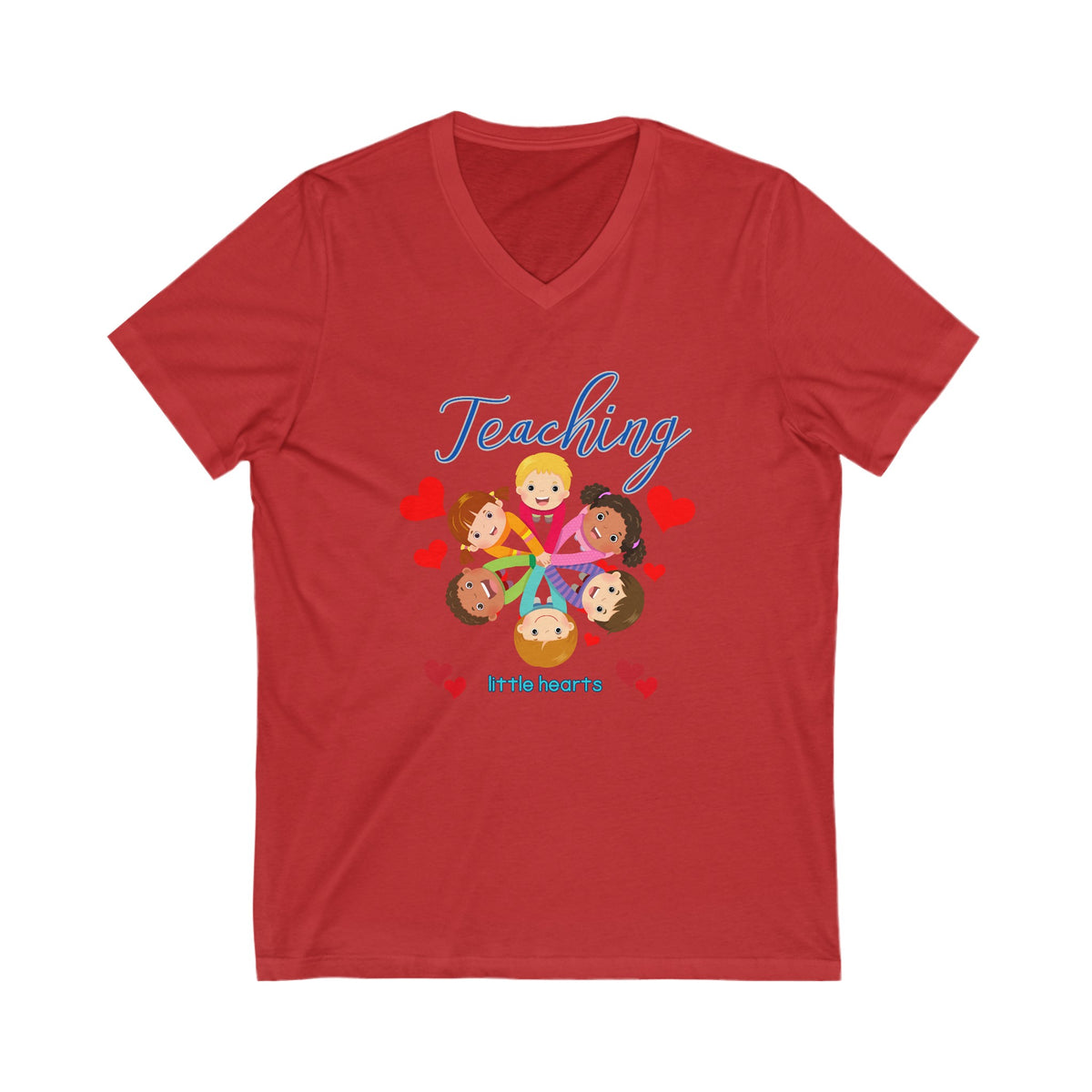 Teaching Little Kids, V-Neck Tshirt