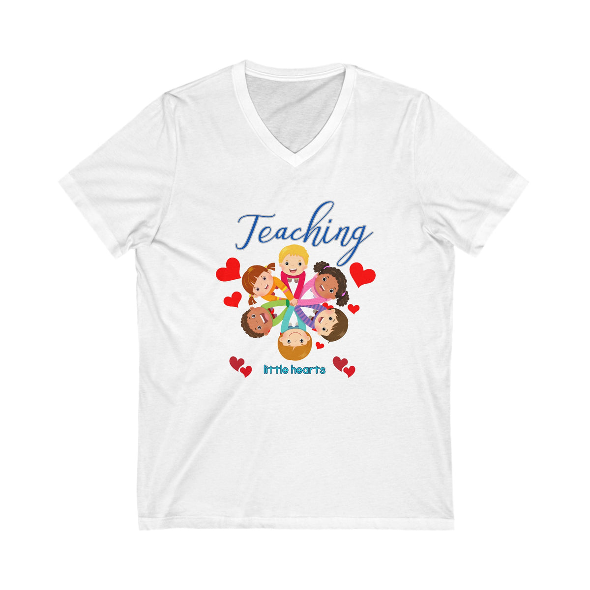 Teaching Little Kids, V-Neck Tshirt