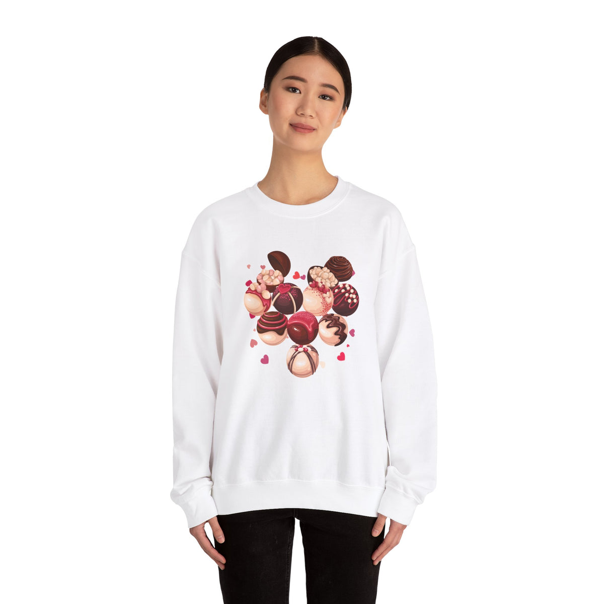 Hearts, Chocolates Crewneck Sweatshirt