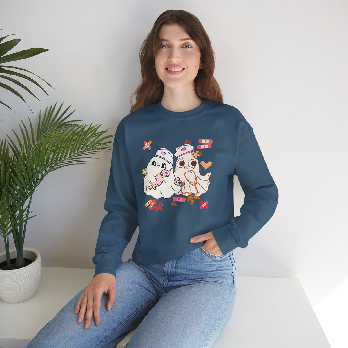 Nurse Ghost Crewneck Sweatshirt