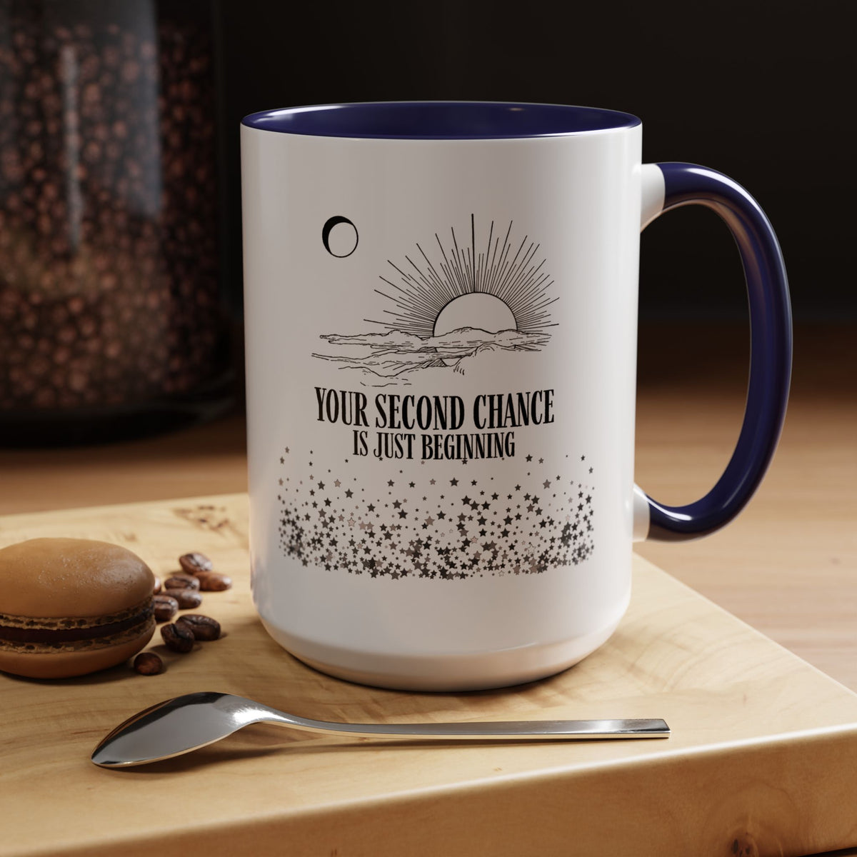Inspirational Sunrise Coffee Mug — "Your Second Chance Is Just Beginning"
