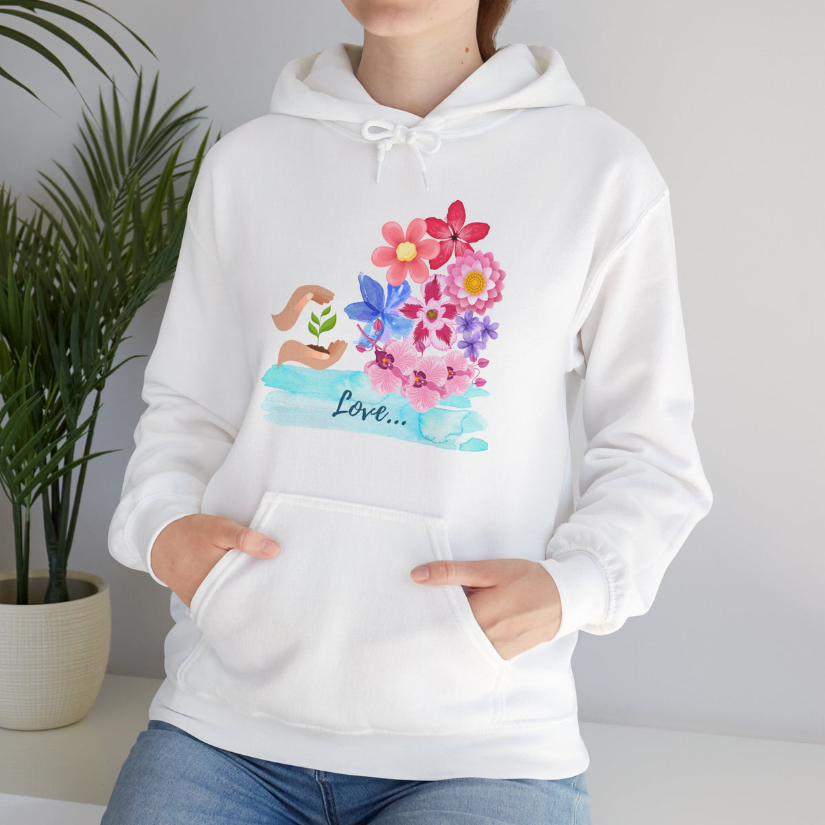 Flower Hooded Sweatshirt