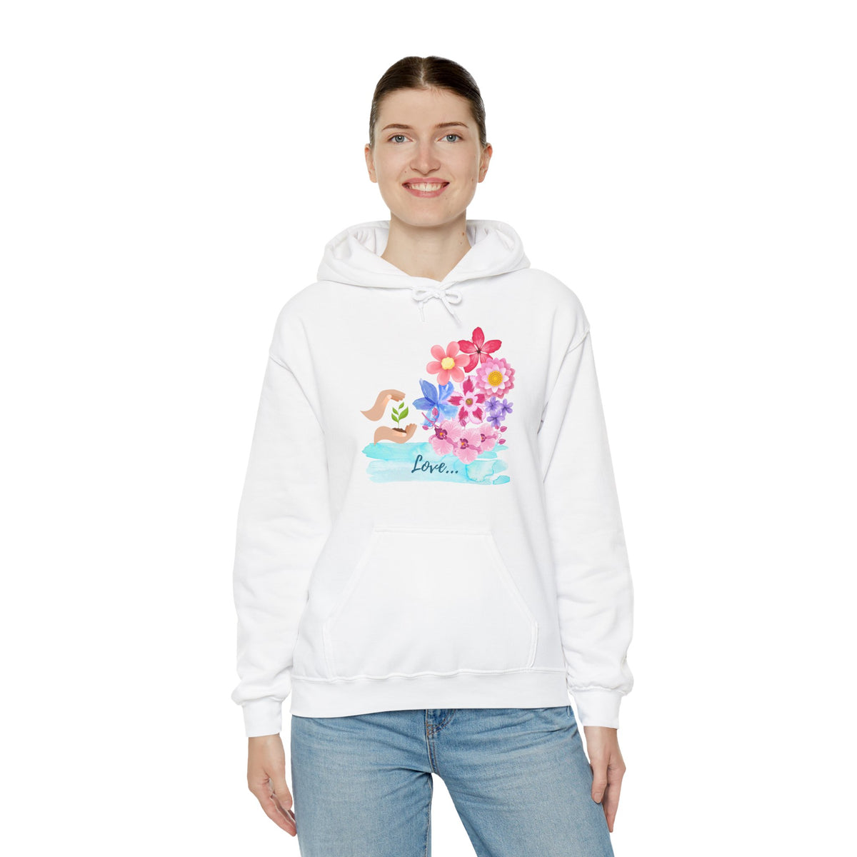 Flower Hooded Sweatshirt