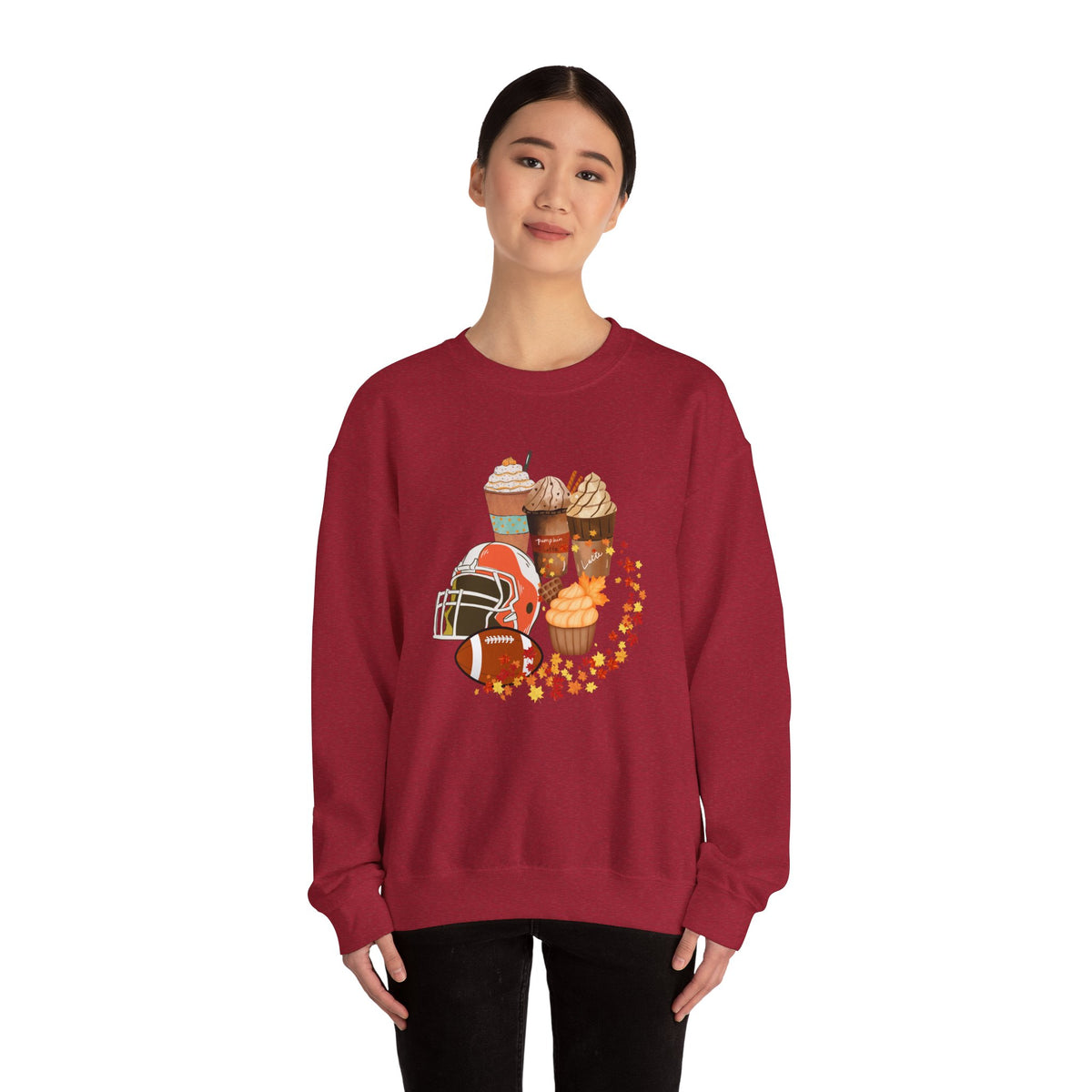 Fall Football and Coffee Crewneck Sweatshirt