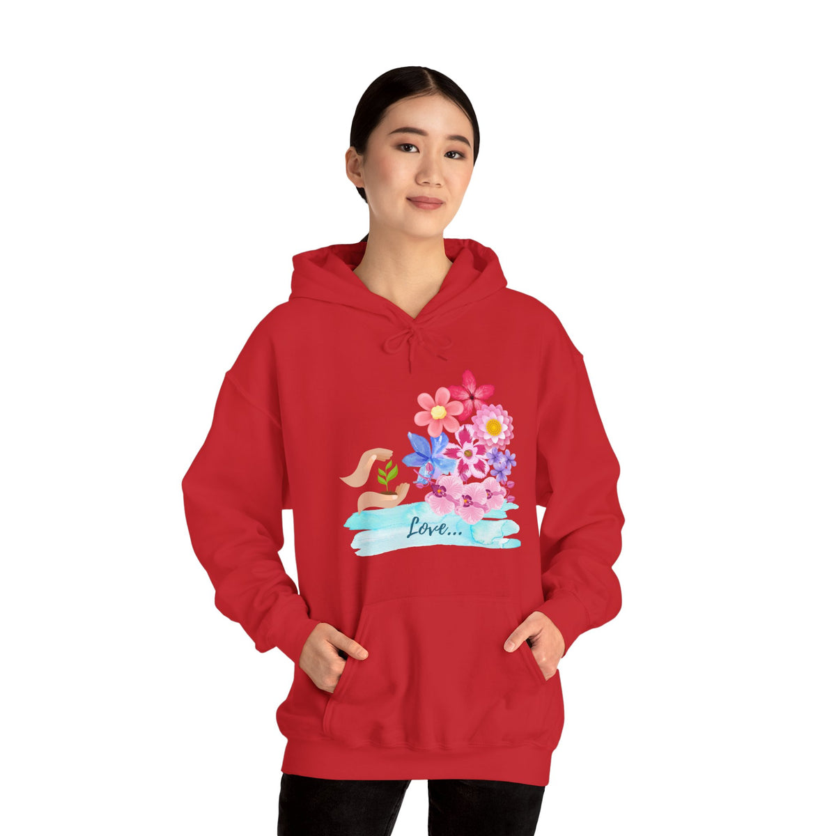 Flower Hooded Sweatshirt