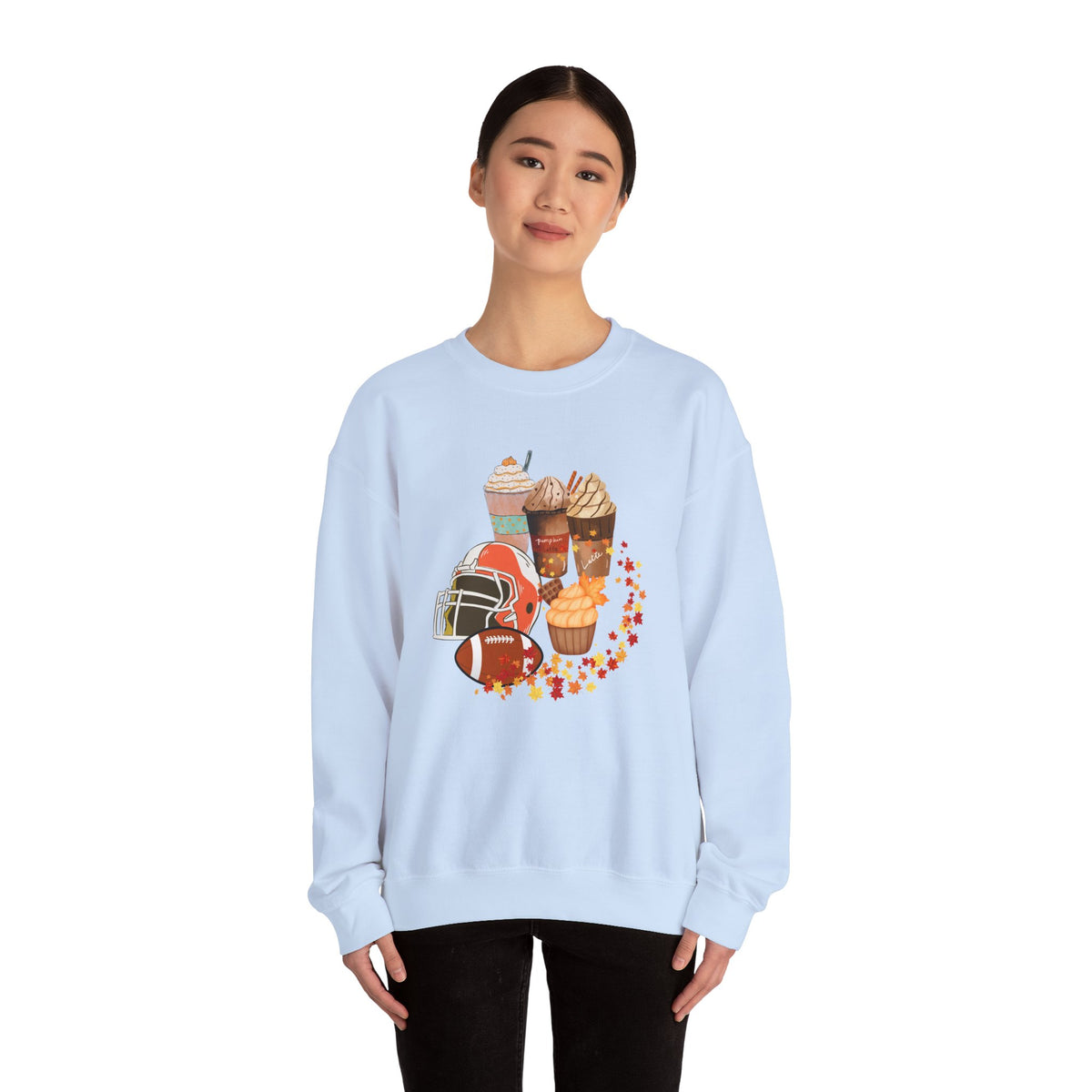 Fall Football and Coffee Crewneck Sweatshirt