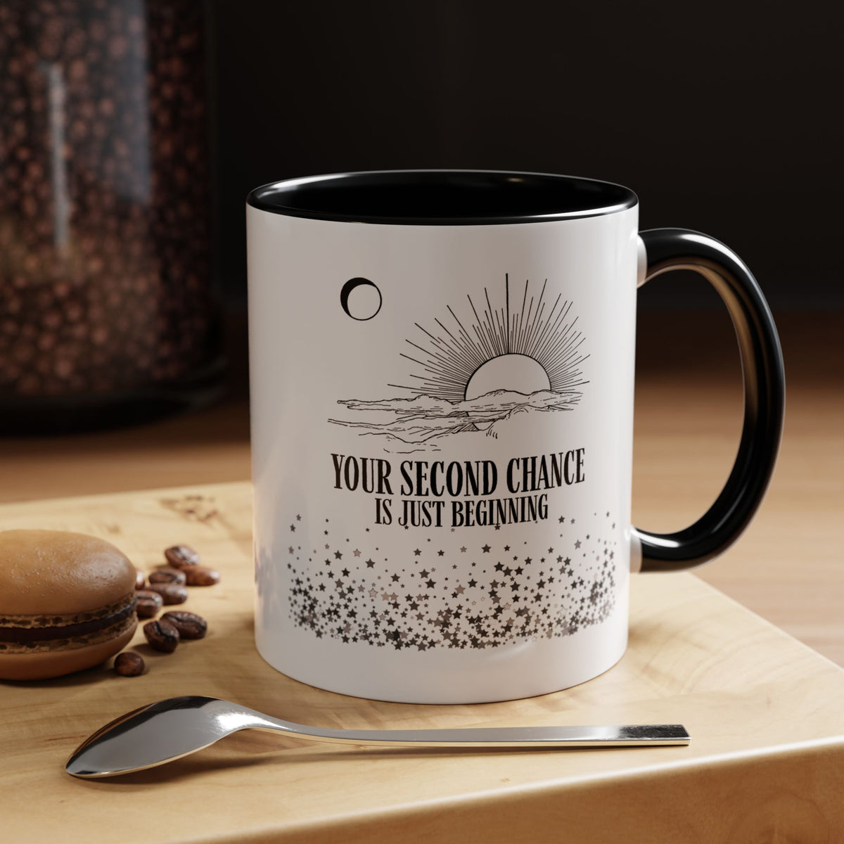 Inspirational Sunrise Coffee Mug — "Your Second Chance Is Just Beginning"