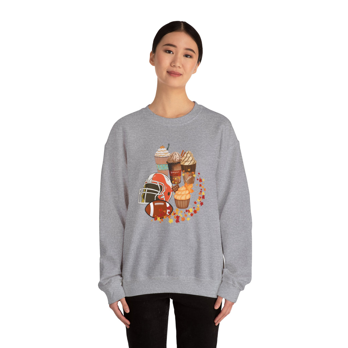 Fall Football and Coffee Crewneck Sweatshirt