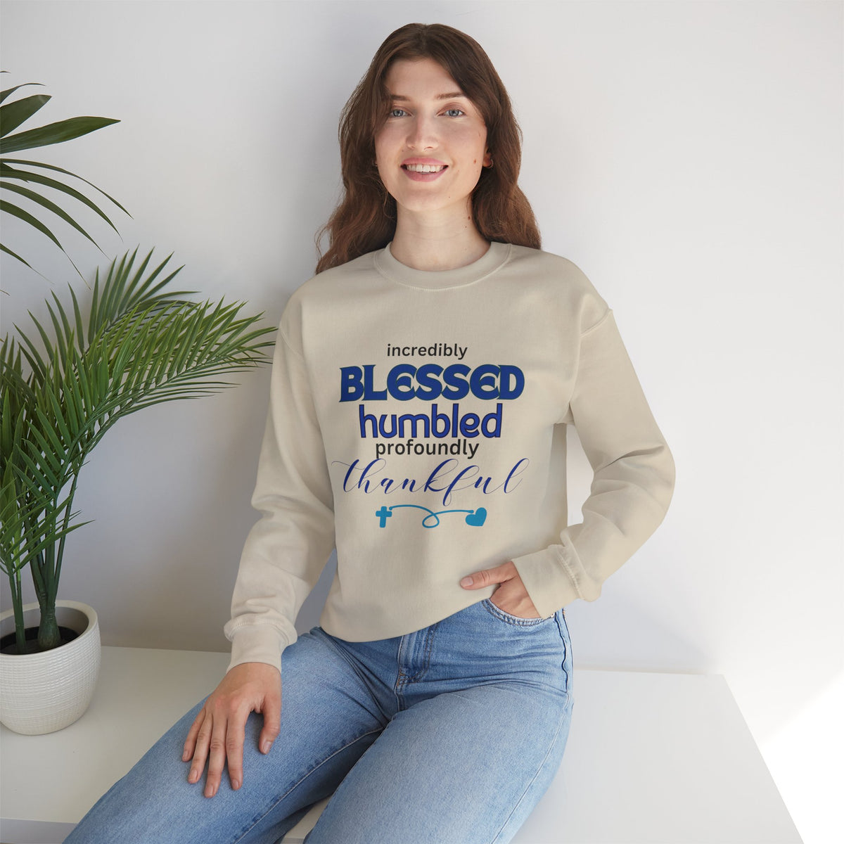 Blessed Humbled Thankful Crewneck Sweatshirt