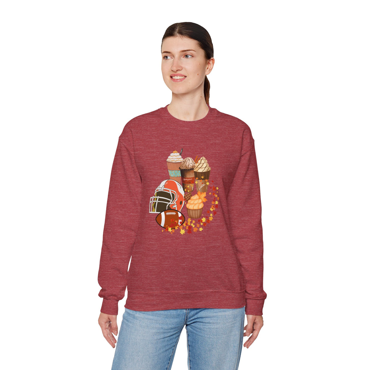 Fall Football and Coffee Crewneck Sweatshirt