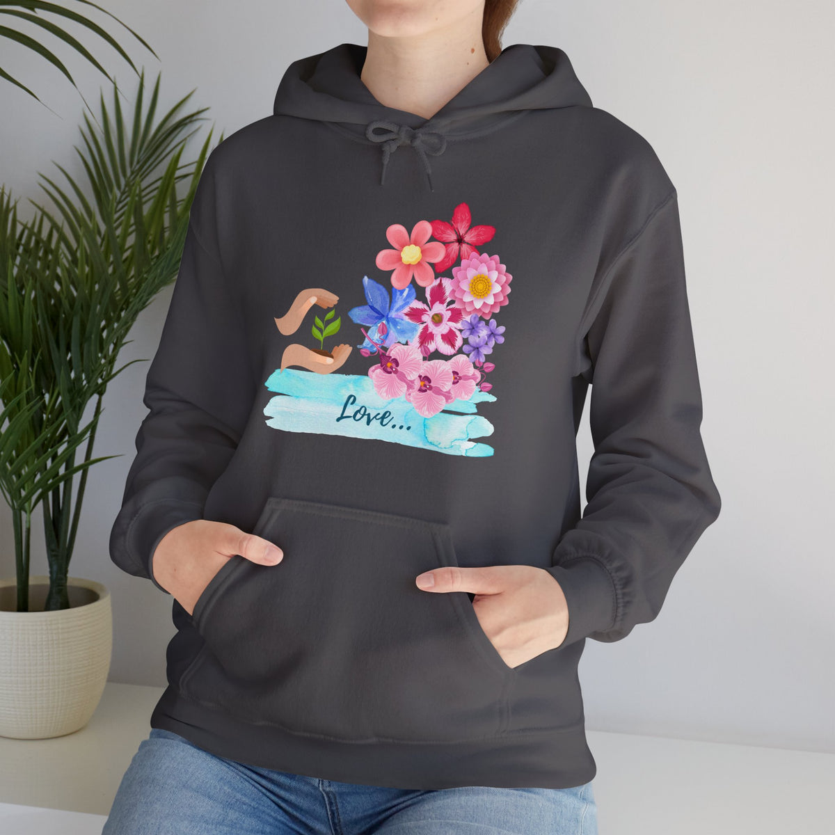 Flower Hooded Sweatshirt