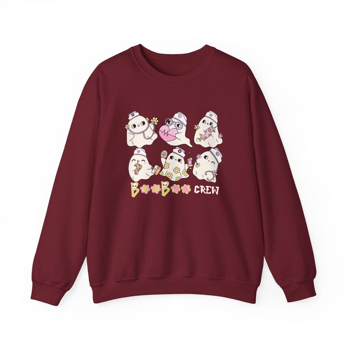 Nurse Ghost Boo Boo Crew Sweatshirt