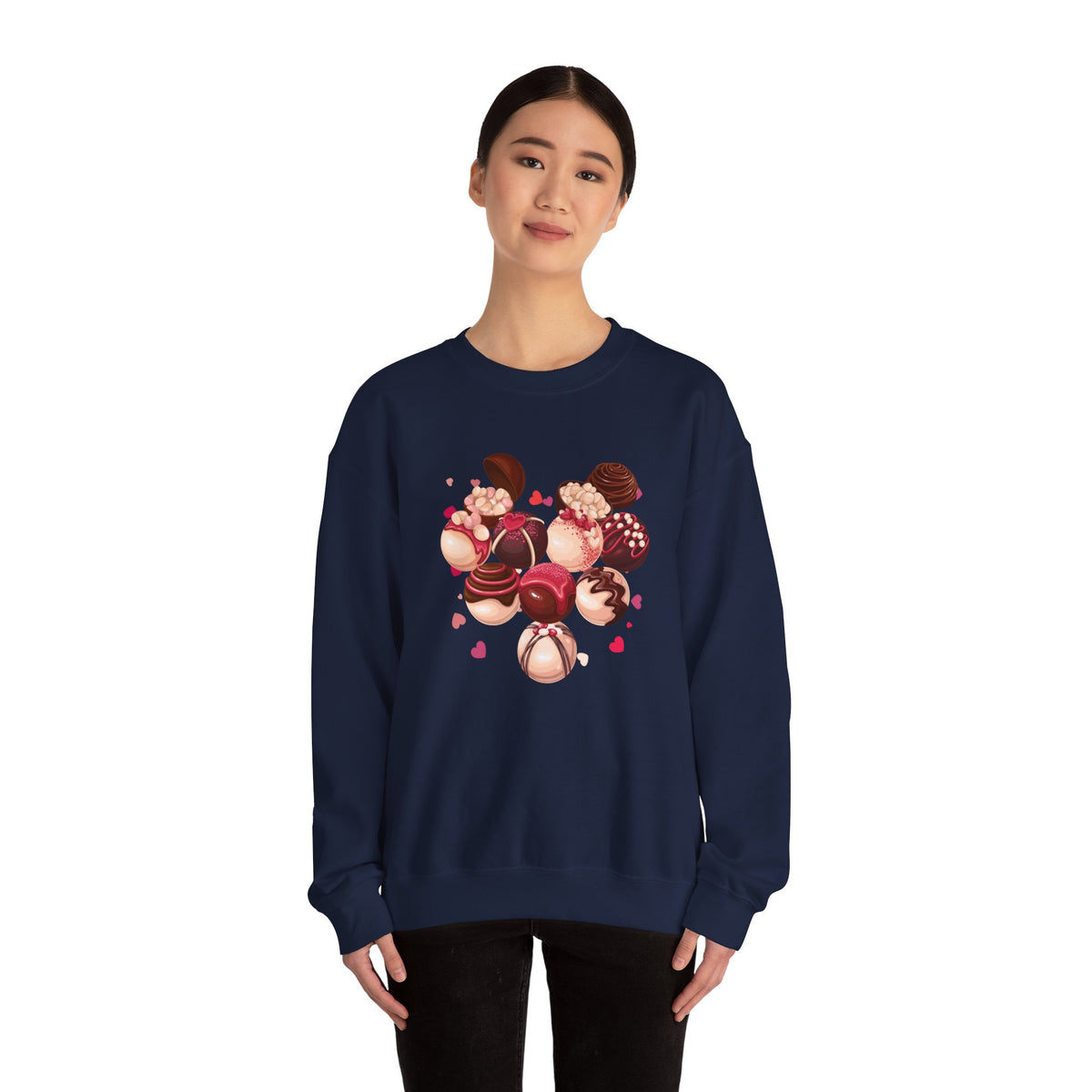 Hearts, Chocolates Crewneck Sweatshirt