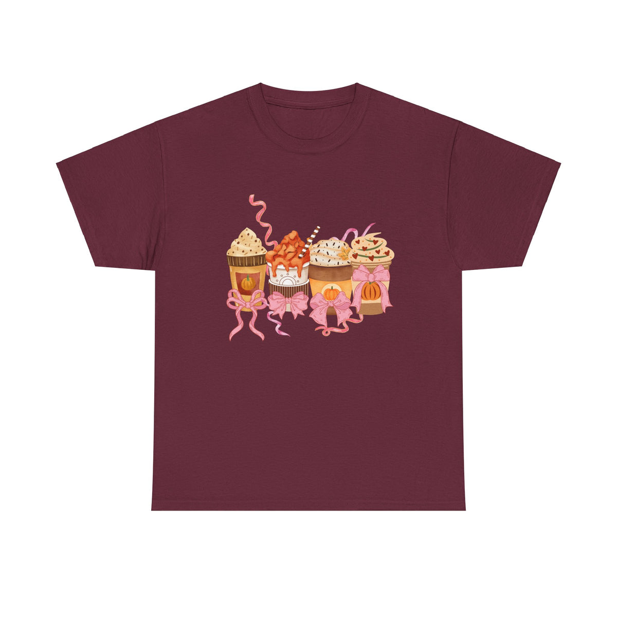 Pumpkin Spice Coffee Bow Tshirt