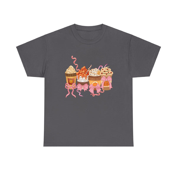 Pumpkin Spice Coffee Bow Tshirt