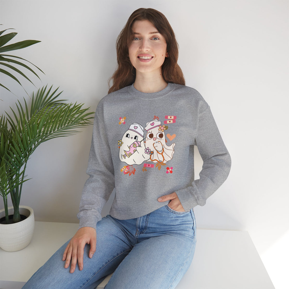 Nurse Ghost Crewneck Sweatshirt