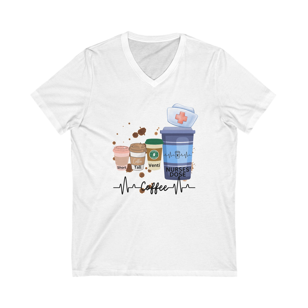 Nurse Coffee V-Neck Tshirt