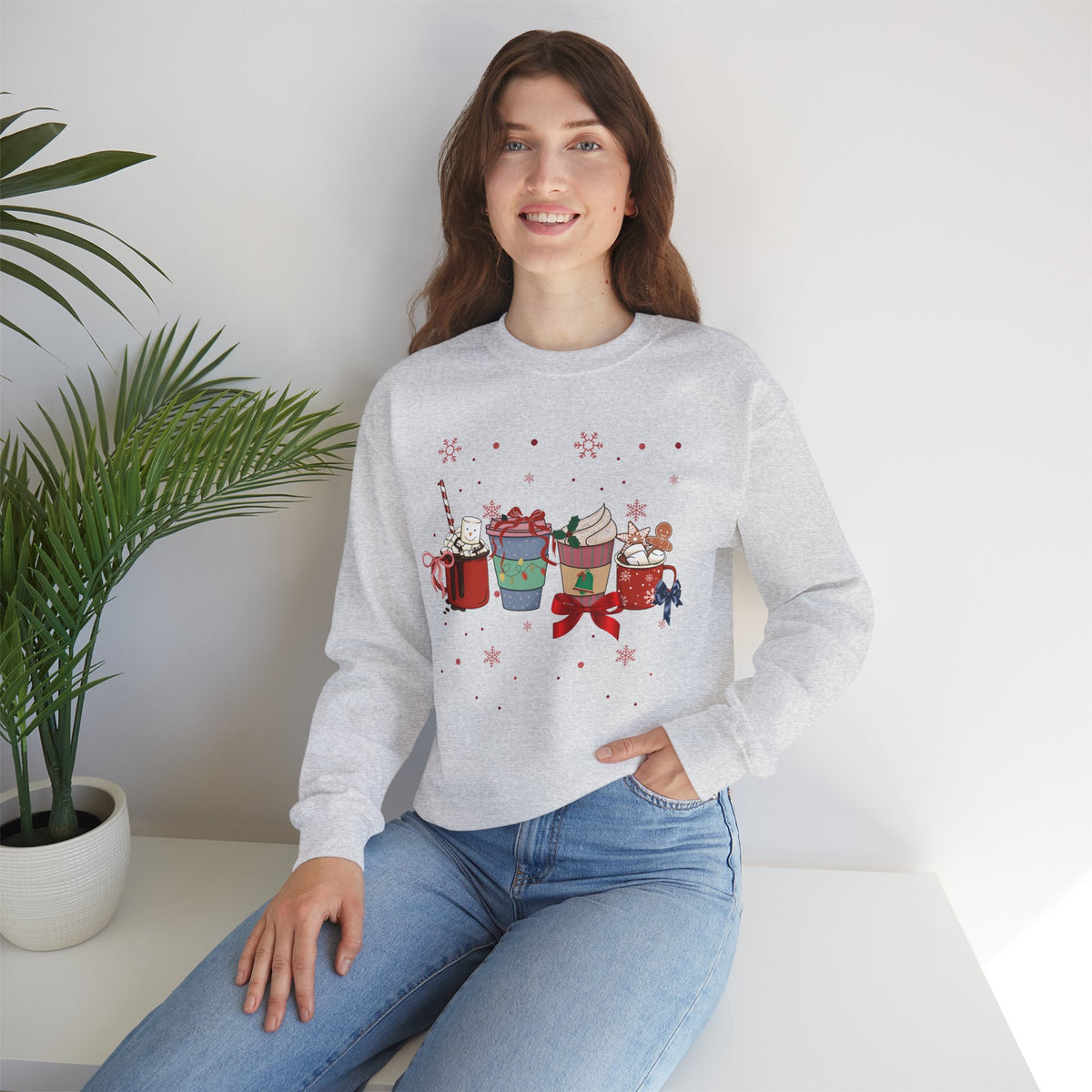 Christmas Drinks Crewneck Sweatshirt