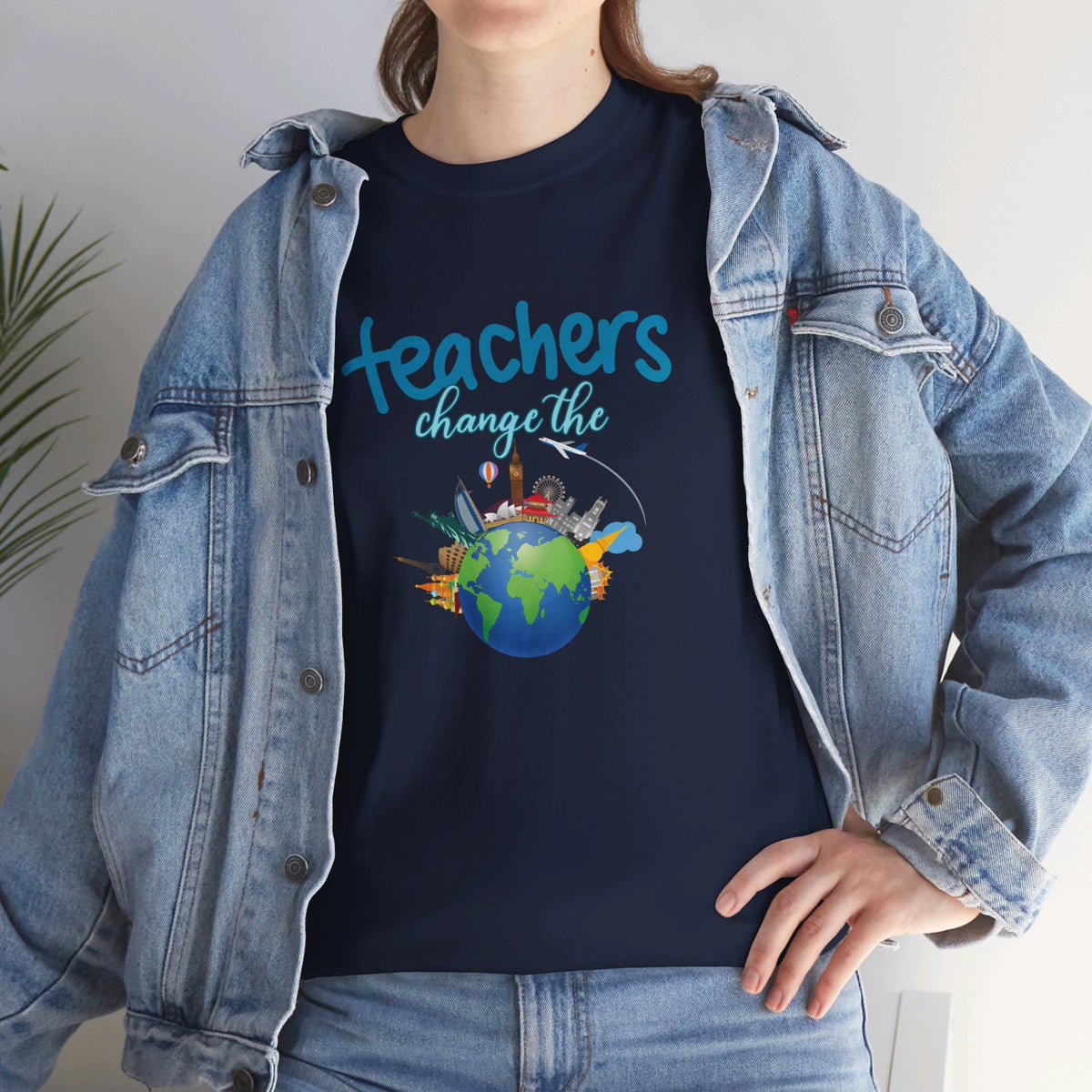 Teachers Changes the World, Crewneck Tshirt