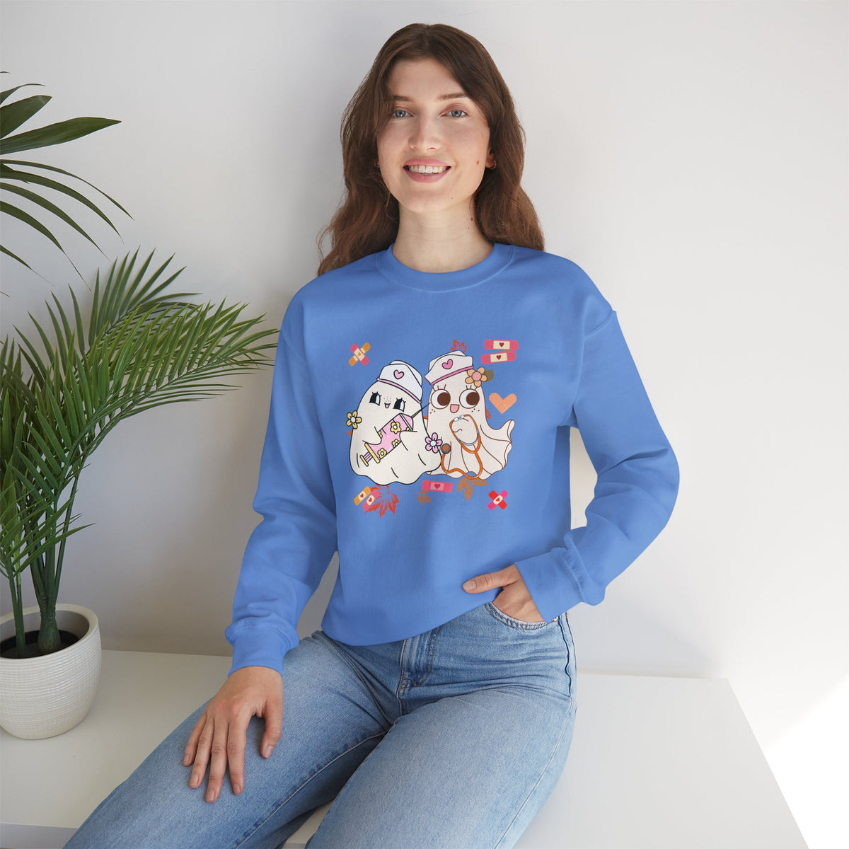 Nurse Ghost Crewneck Sweatshirt