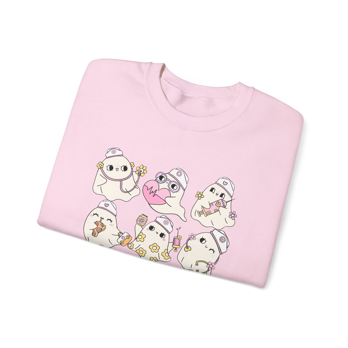 Nurse Ghost Boo Boo Crew Sweatshirt