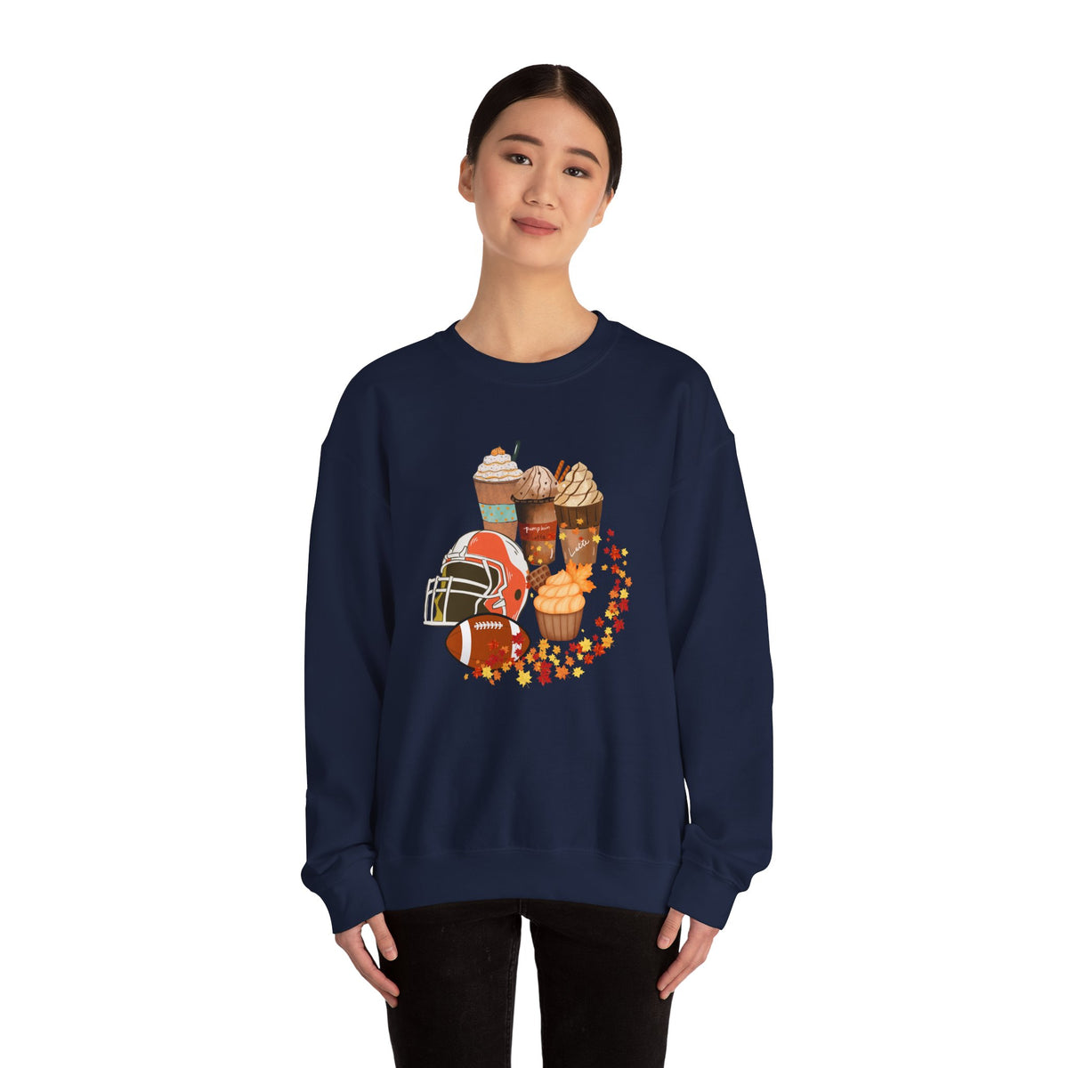 Fall Football and Coffee Crewneck Sweatshirt