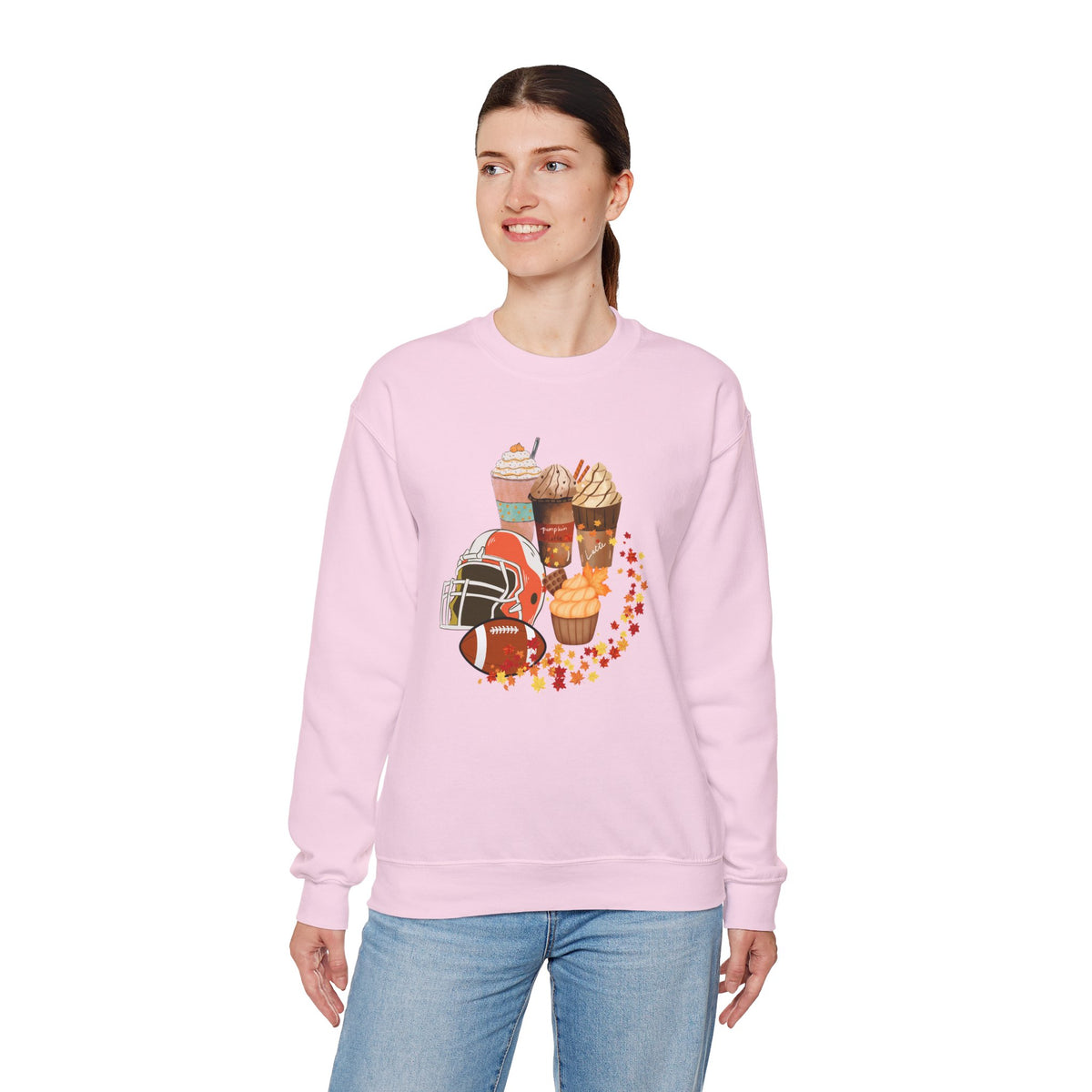 Fall Football and Coffee Crewneck Sweatshirt