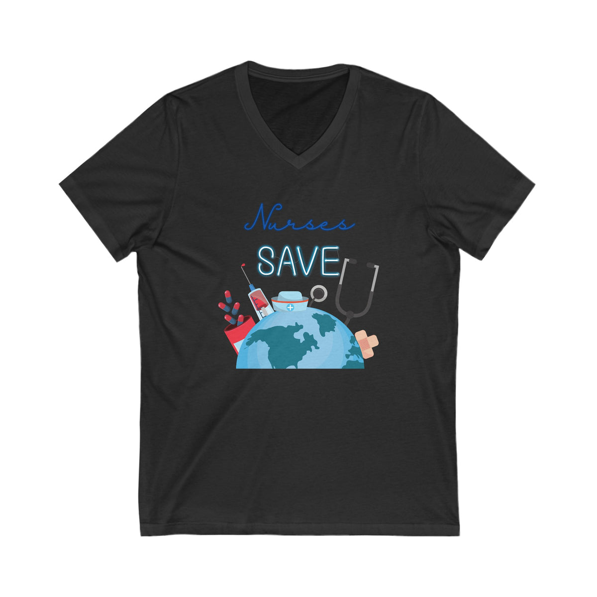 Nurses Save Lives,  V-Neck Tshirt