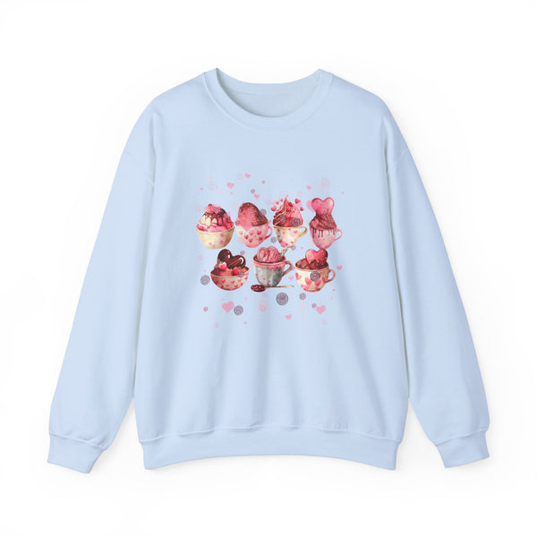 Hearts, Ice Cream Crewneck Sweatshirt