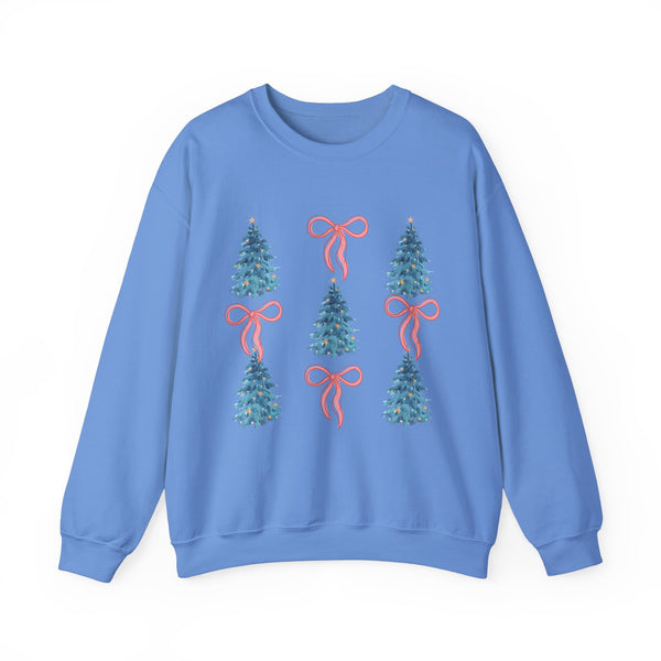 Christmas Trees Bows Crewneck Sweatshirt