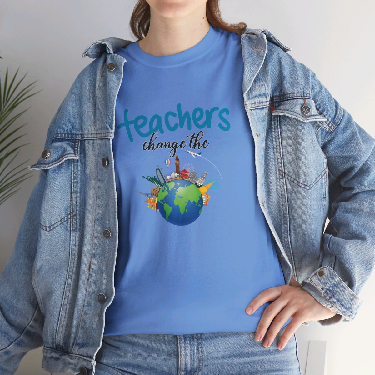 Teachers Changes the World, Crewneck Tshirt