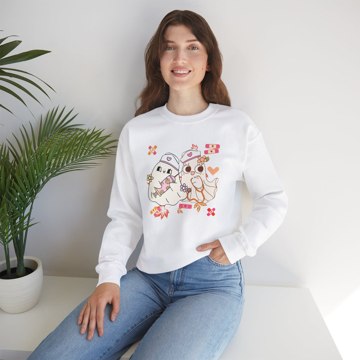 Nurse Ghost Crewneck Sweatshirt