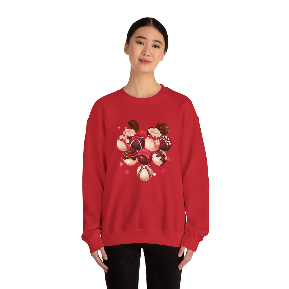 Hearts, Chocolates Crewneck Sweatshirt