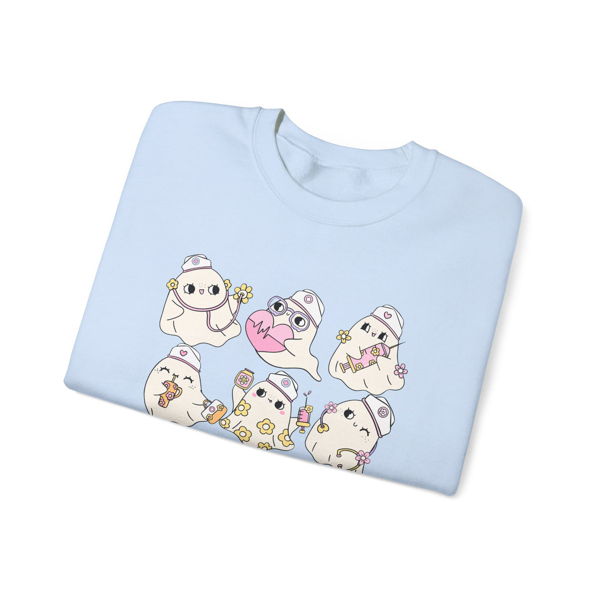 Nurse Ghost Boo Boo Crew Sweatshirt