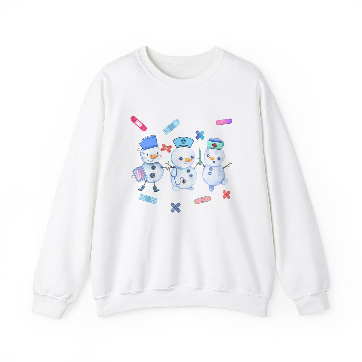 Nurse Snowman Crewneck Sweatshirt