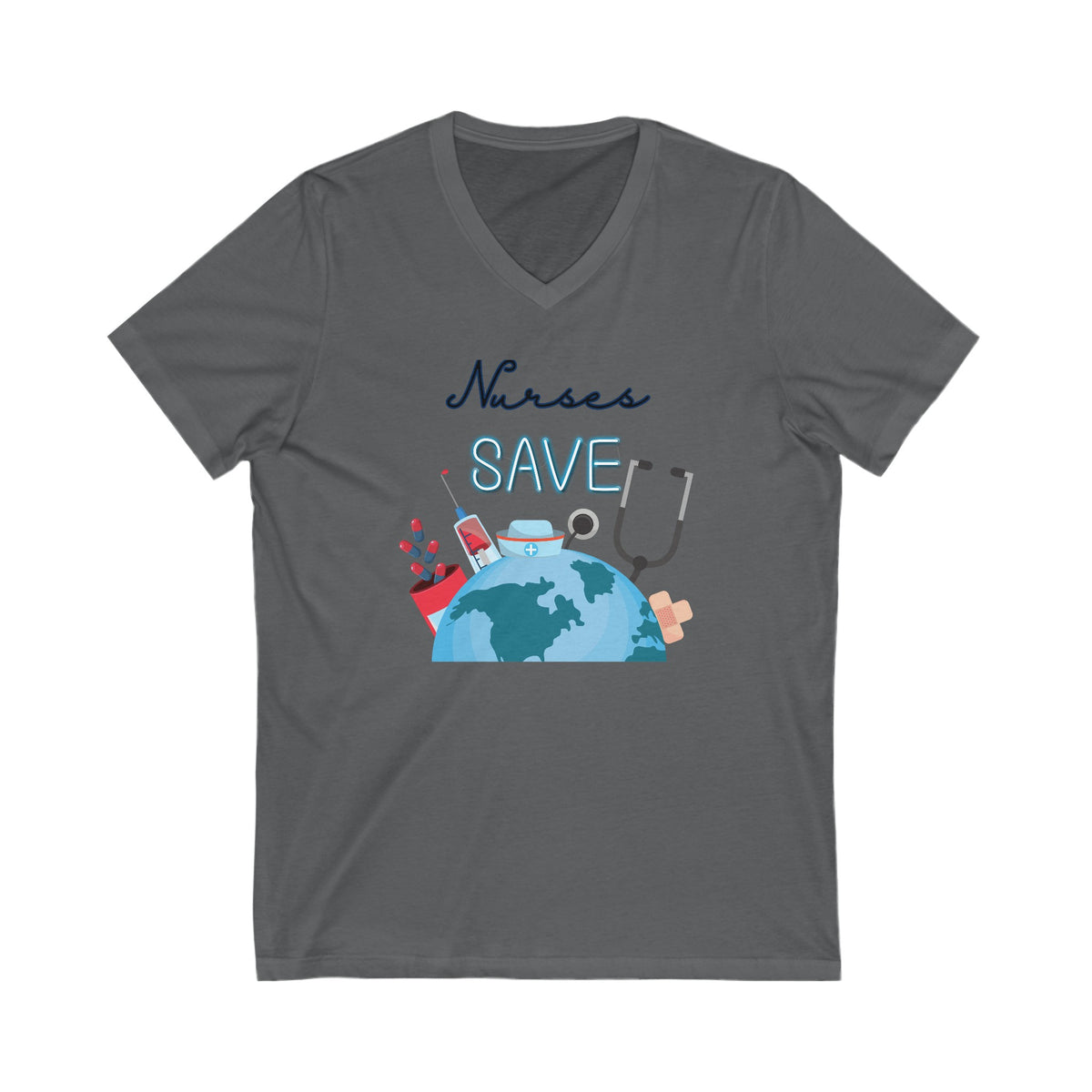 Nurses Save Lives,  V-Neck Tshirt