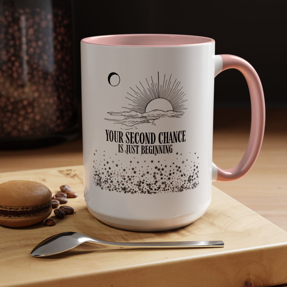 Inspirational Sunrise Coffee Mug — "Your Second Chance Is Just Beginning"