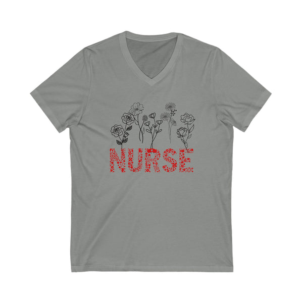 Nurse Flower, V-Neck Tshirt