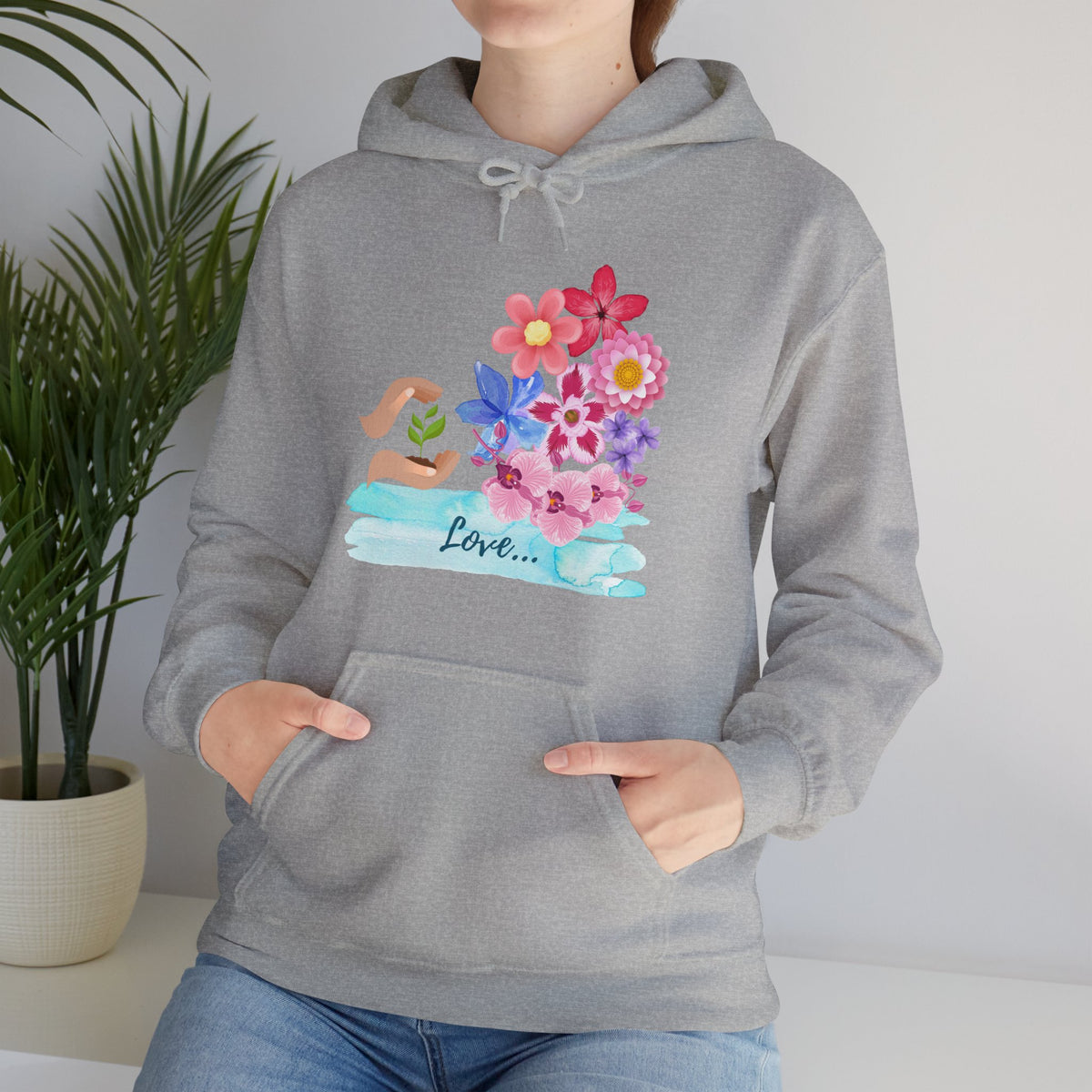 Flower Hooded Sweatshirt