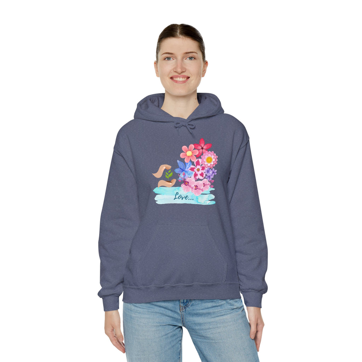 Flower Hooded Sweatshirt