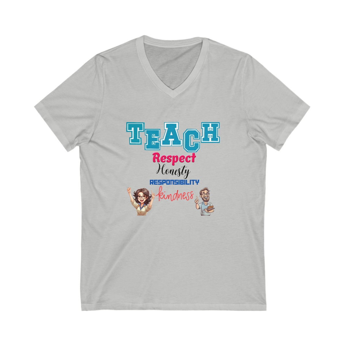 Teach Kindness,  V-Neck Tshirt