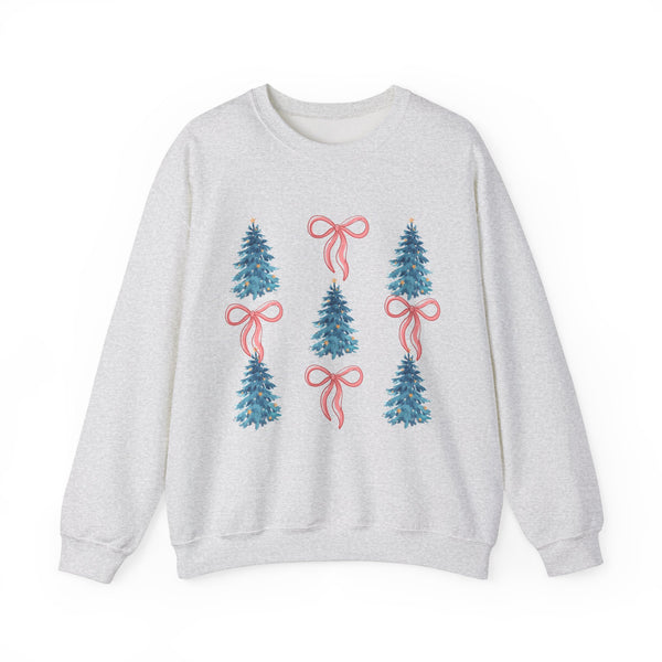 Christmas Trees Bows Crewneck Sweatshirt