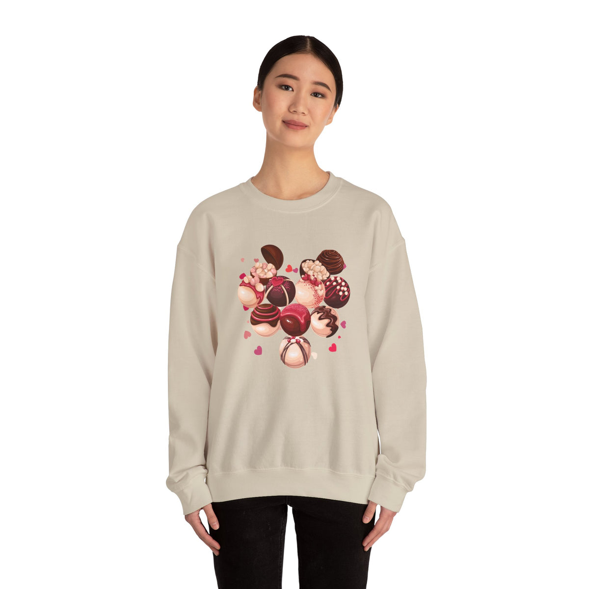 Hearts, Chocolates Crewneck Sweatshirt