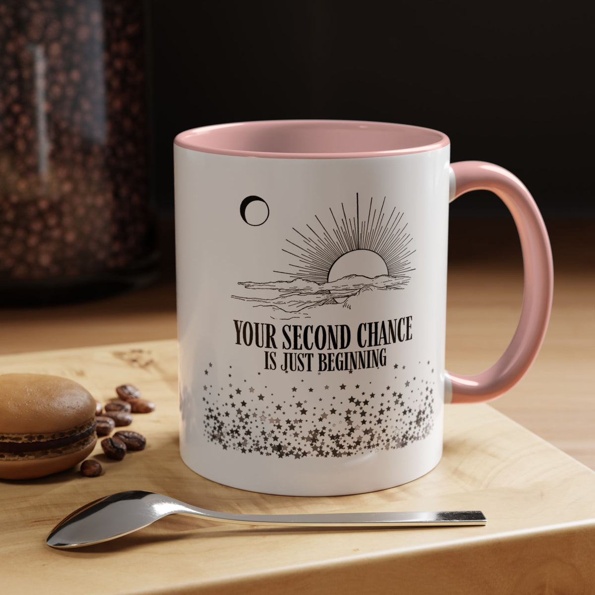 Inspirational Sunrise Coffee Mug — "Your Second Chance Is Just Beginning"