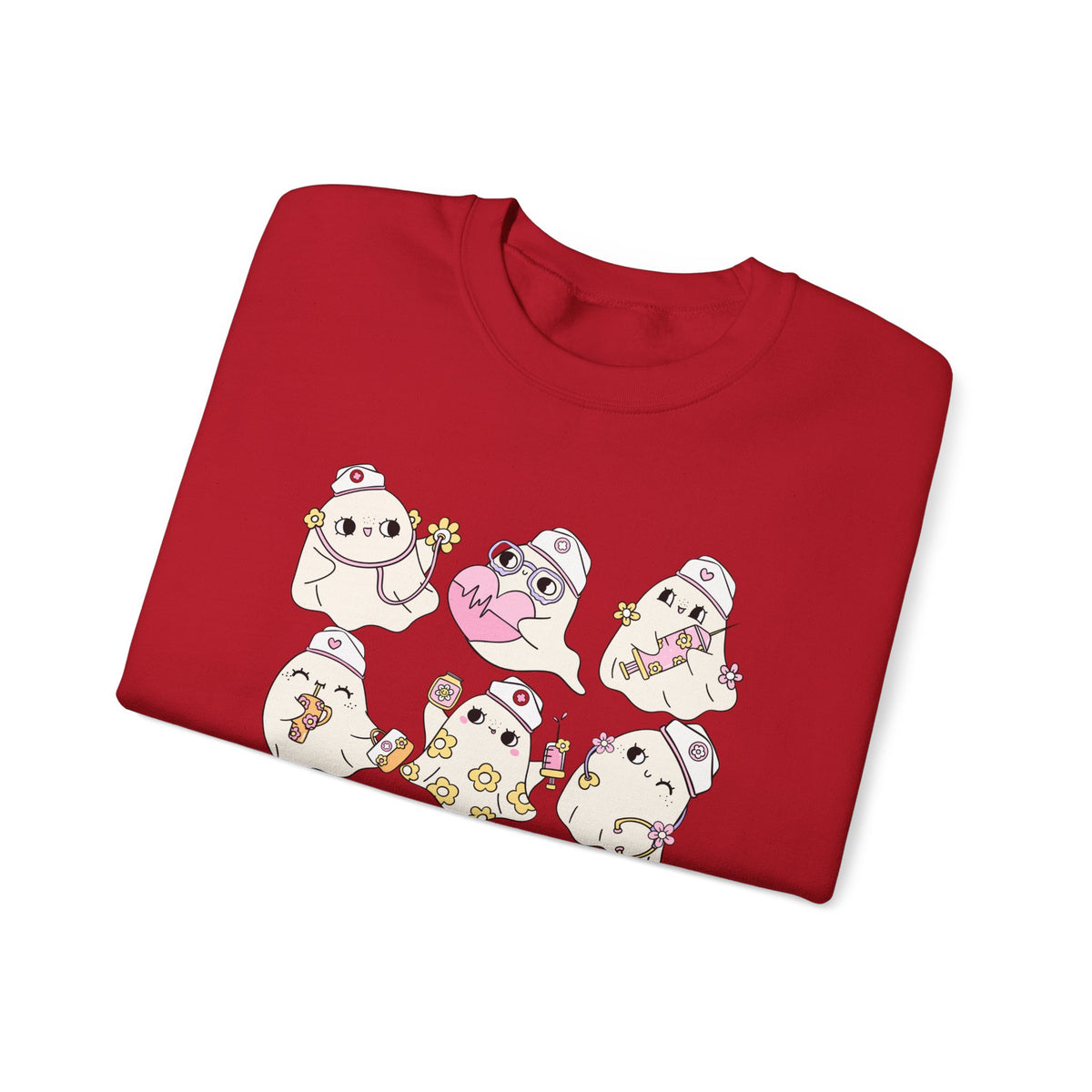 Nurse Ghost Boo Boo Crew Sweatshirt