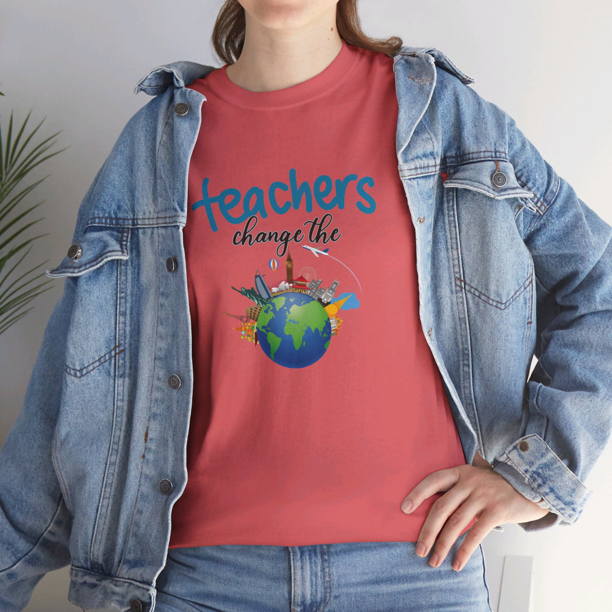 Teachers Changes the World, Crewneck Tshirt