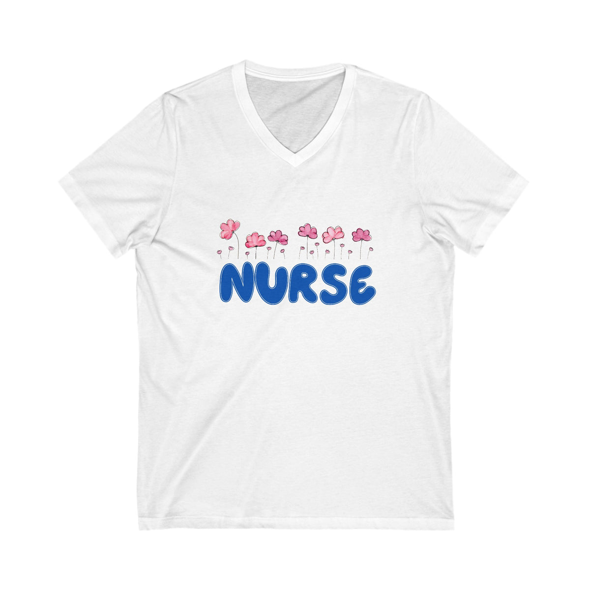 Nurse Flower V-Neck Tshirt