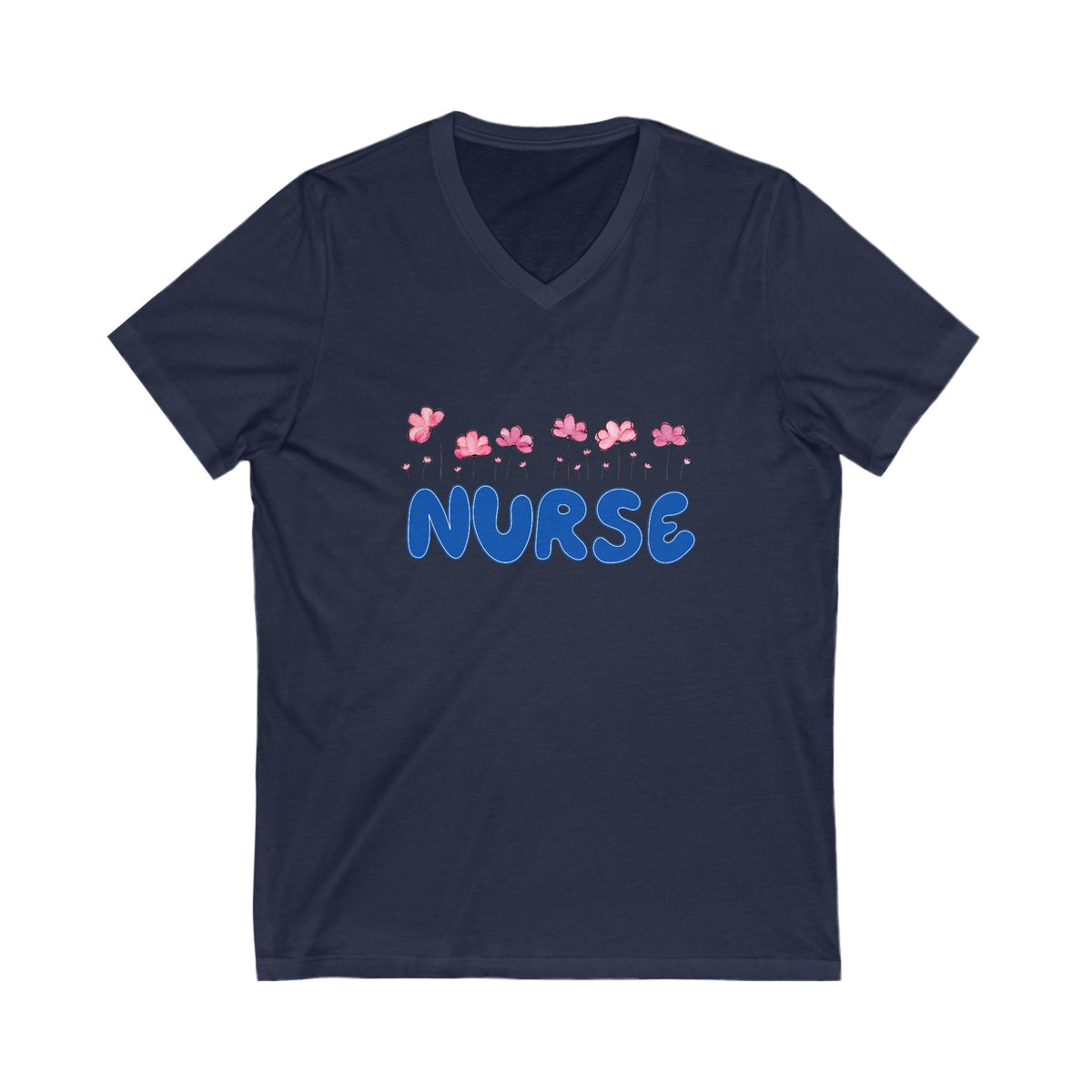 Nurse Flower V-Neck Tshirt